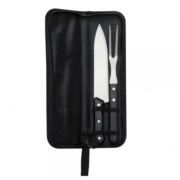 Kit Churrasco Personalizado com 2 Peças + Estojo 