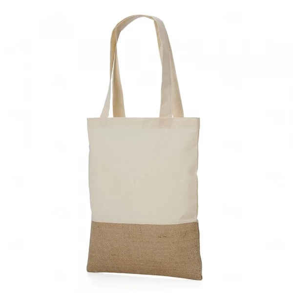Sacola Ecológica em Algodão e Juta Personalizada - 40 x 35 cm 