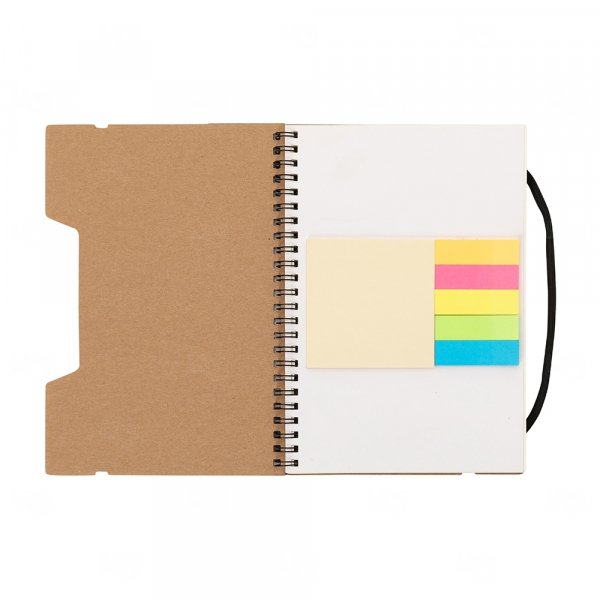 Caderno com Autoadesivos e Régua Personalizado - 21 x 15,5 cm 