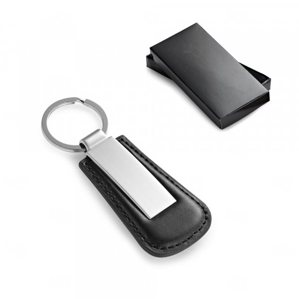 Chaveiro de Couro com Placa Metálica Personalizado 