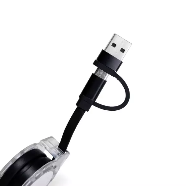 Cabo Retrátil 3 em 1 com Adaptador Personalizado 
