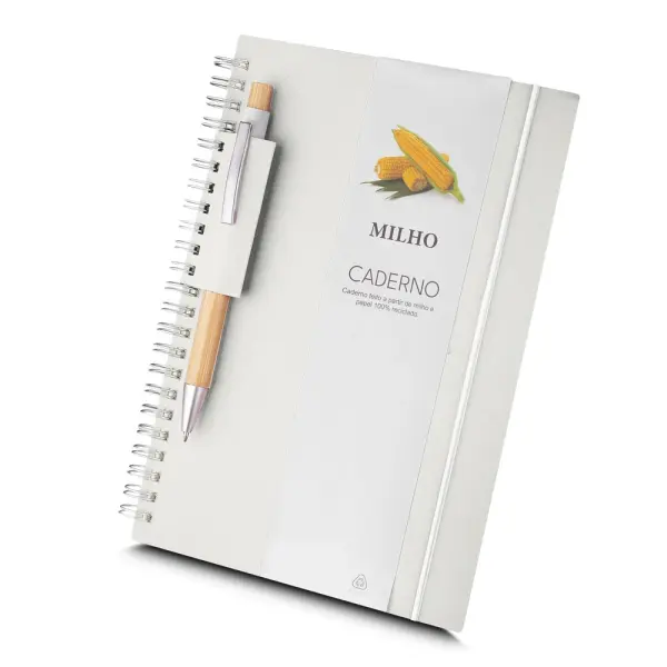 Caderno A5 Capa em Papel Reciclado Personalizado 