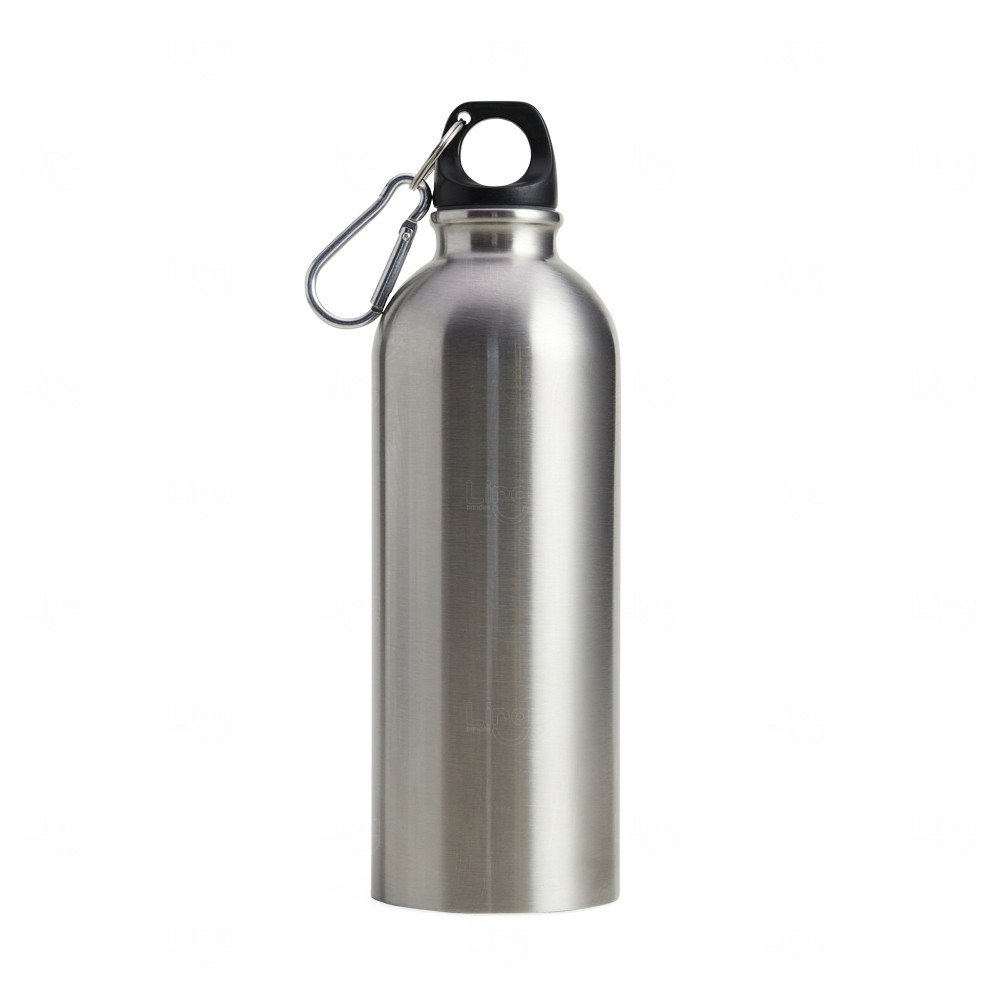 Squeeze Inox 500ml com Bico e Mosquetão Personalizado 