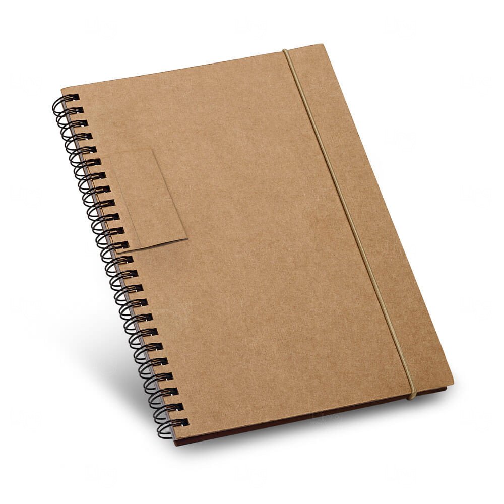 Caderno Ecológico com Espiral Personalizado - 18 x 14 cm Preto