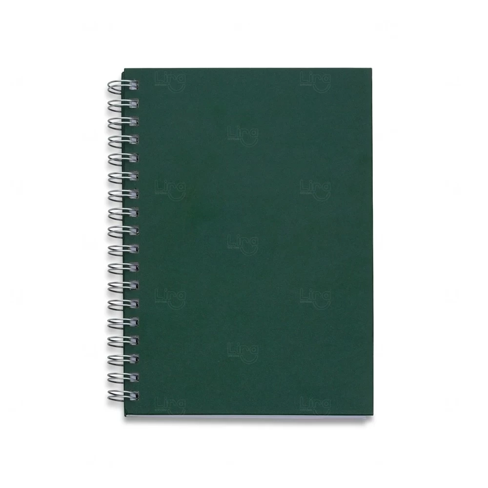 Caderno Capa Kraft Colorida Personalizado - 24,2 x 18 cm Verde
