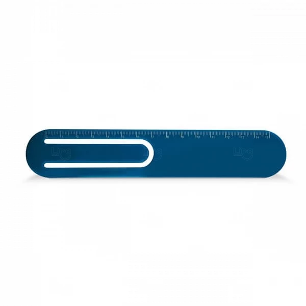 Régua Personalizada de 15 cm com Clipe Azul