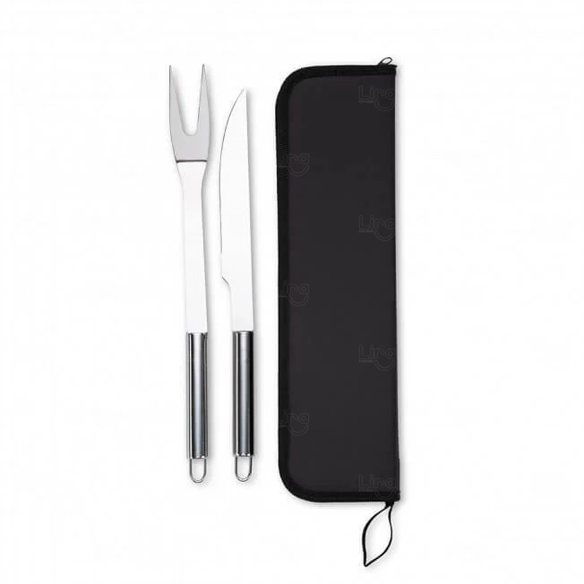 Kit Churrasco Personalizado - 2 Peças Preto