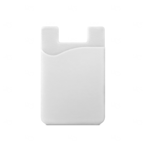 Porta-Cartões para Celular em Silicone Personalizado Branco