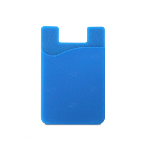 Porta-Cartões para Celular em Silicone Personalizado Azul Claro