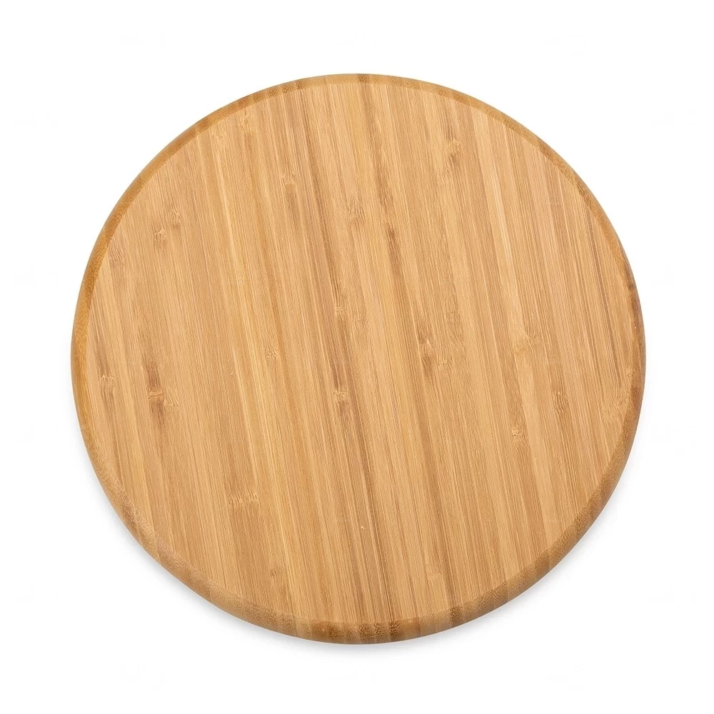 Petisqueira Redonda de Bambu 30cm Personalizada 