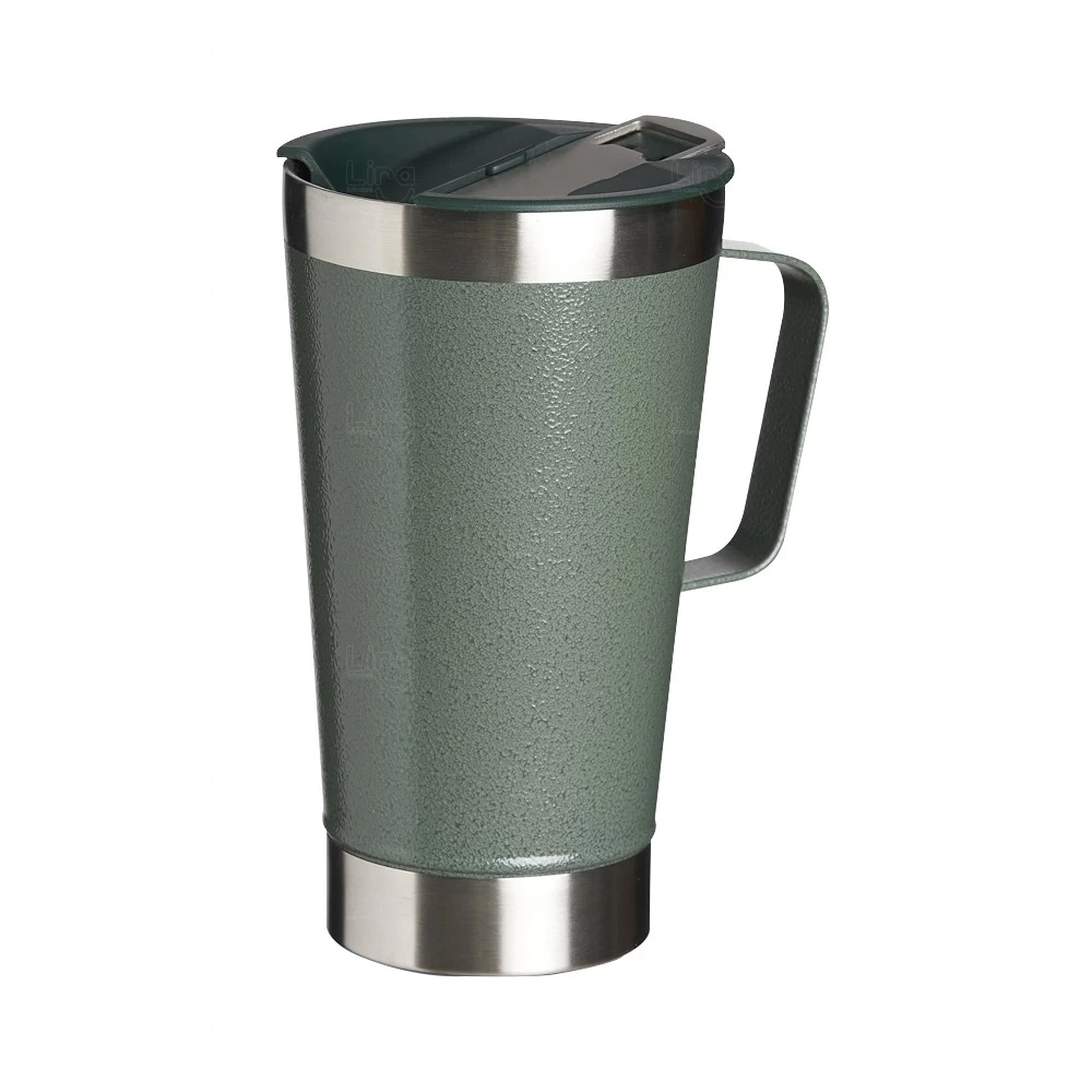 Caneca Térmica Inox com Abridor Personalizada - 500ml 