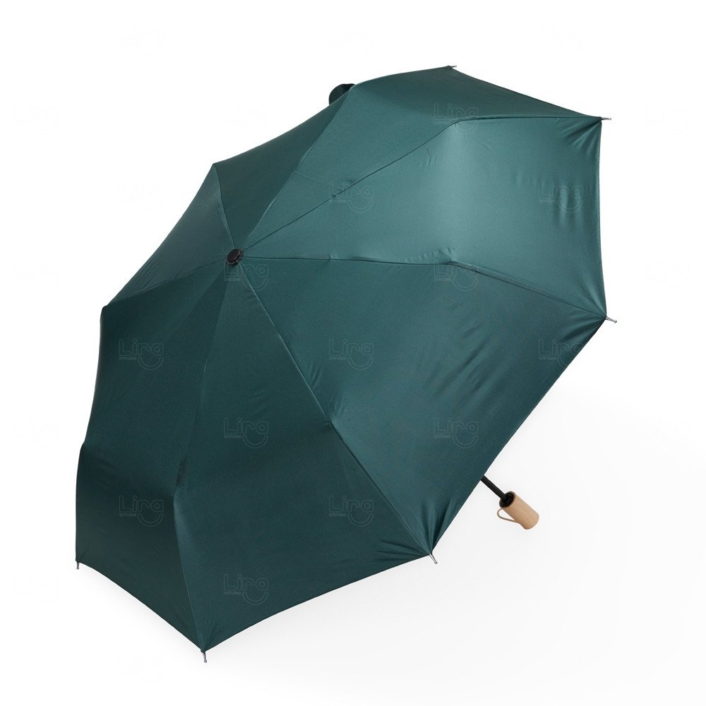 Guarda-Chuva com Proteção UV e Pega de Madeira Personalizado 