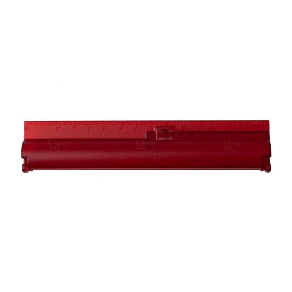 Estojo com Régua de 15 cm Personalizado Vermelho