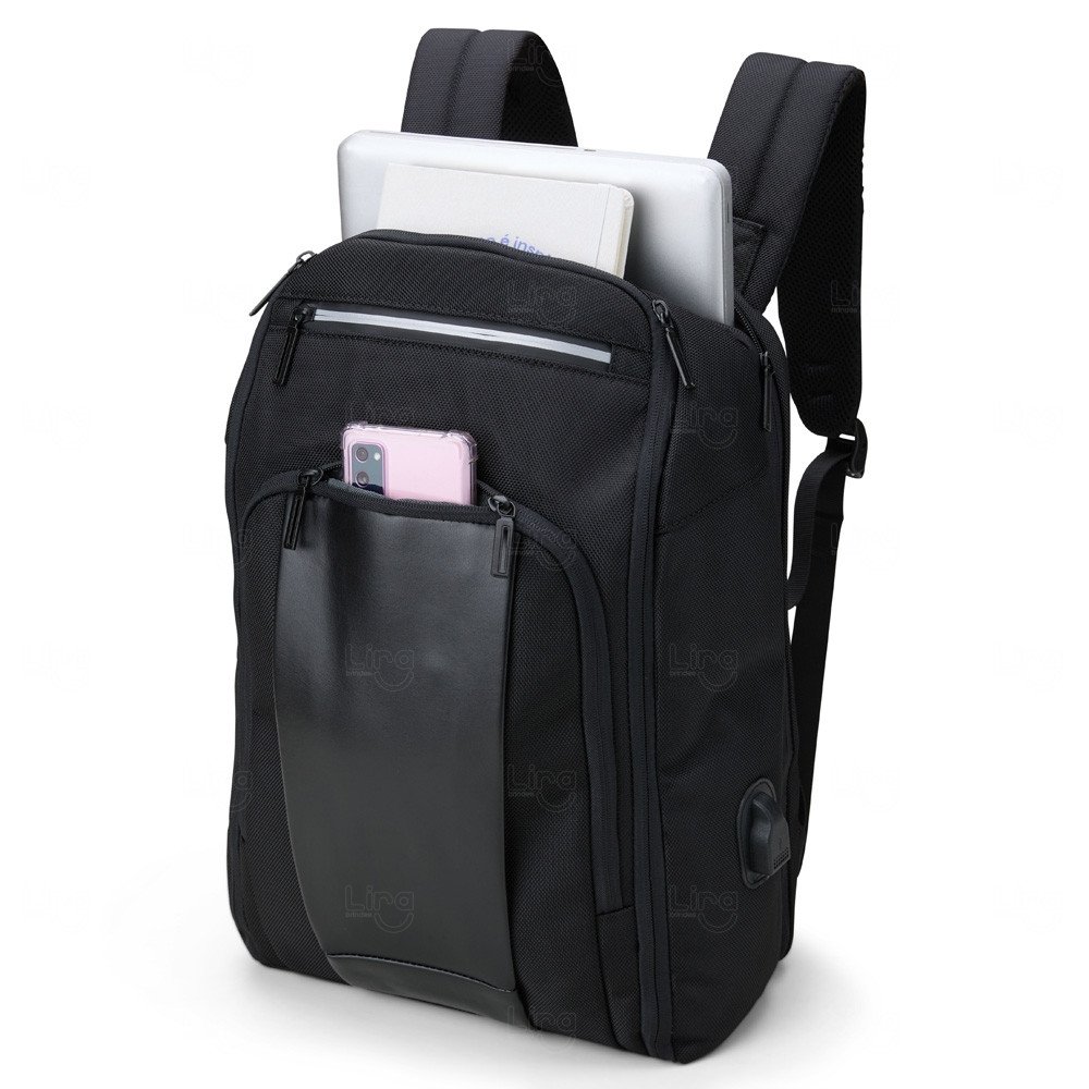 Mochila Nylon 23L Antifurto Notebook 15.6" Personalizada 