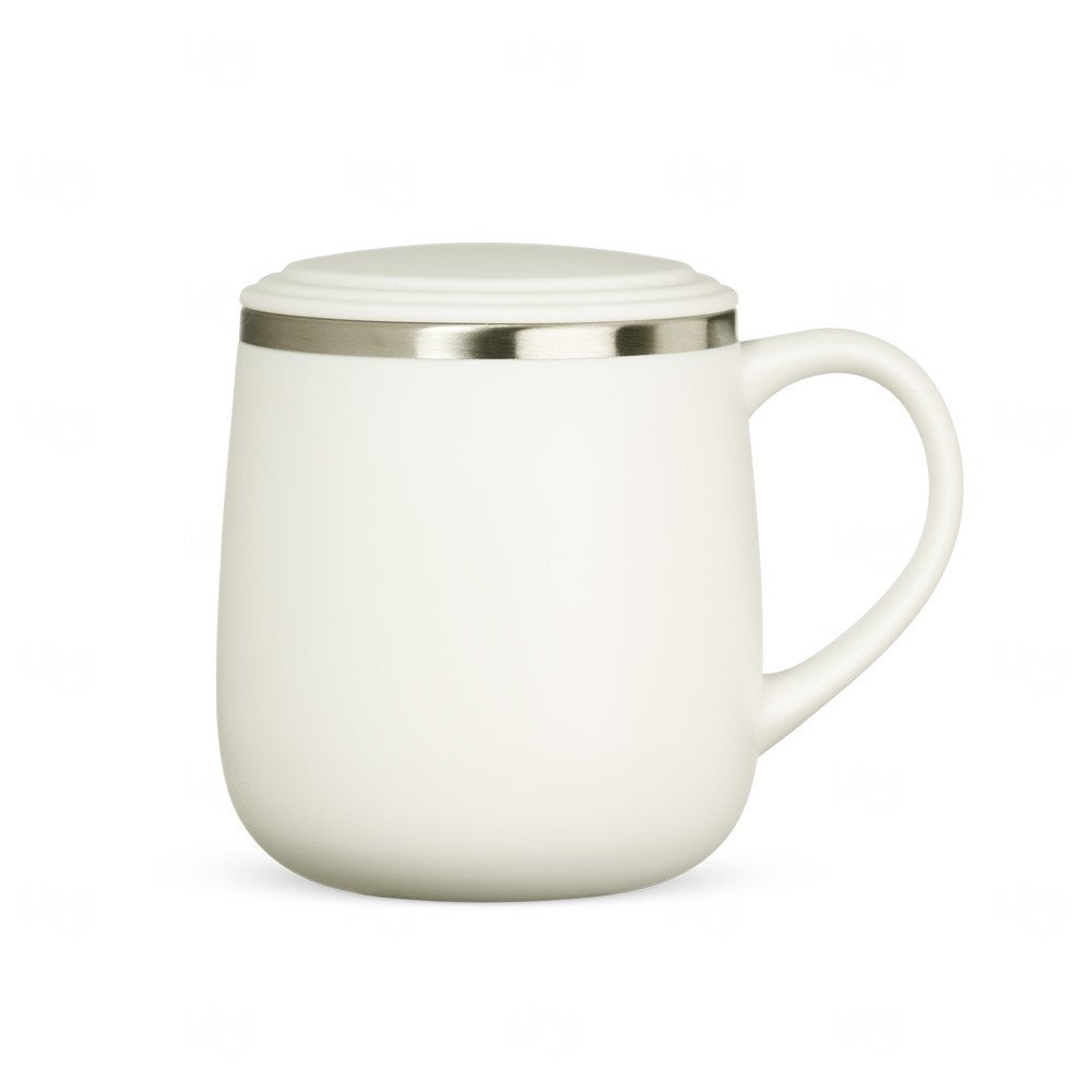 Caneca Isotérmica Inox 370ml Personalizada Branco