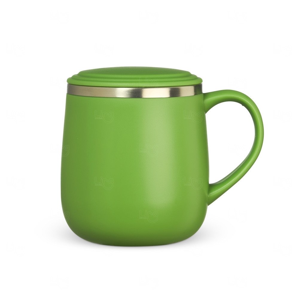 Caneca Isotérmica Inox 370ml Personalizada Verde