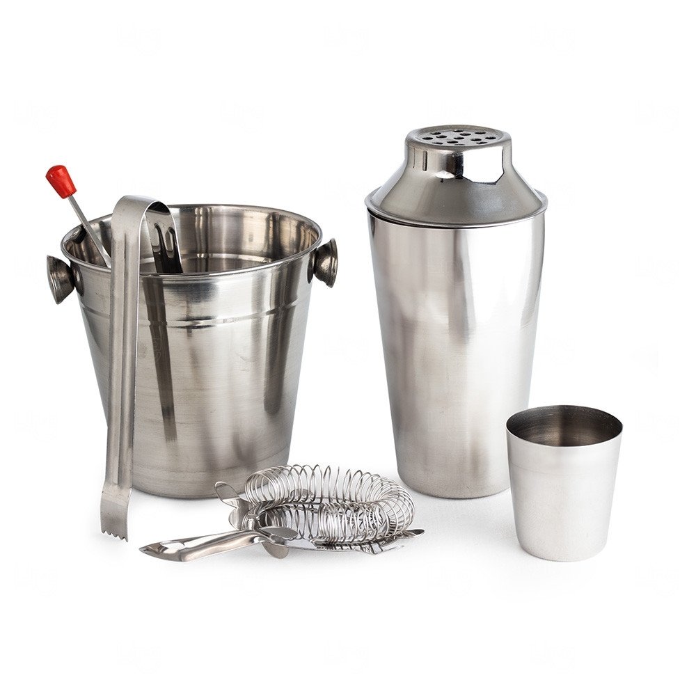 Kit Bar em Aço Inox Personalizado - 5 Peças 