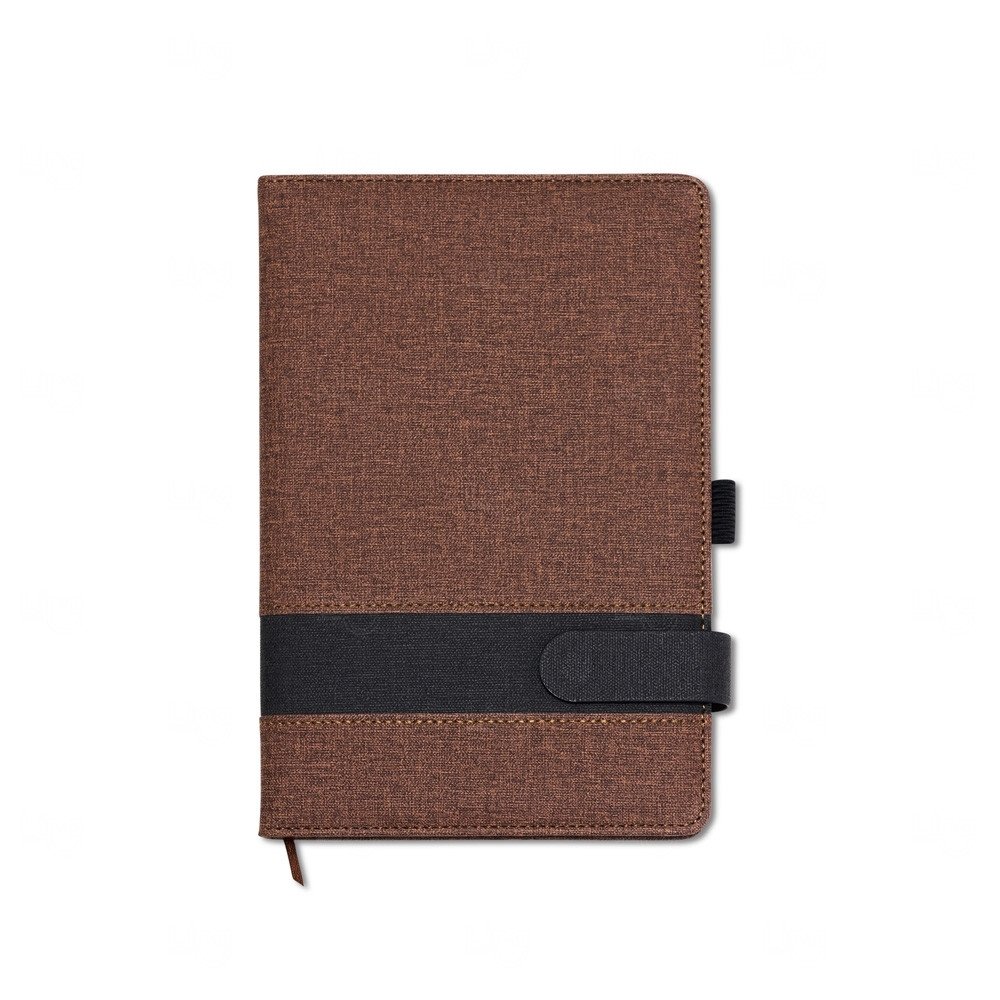 Caderneta A5 em Linho Personalizada 21,2 x 14,4 cm 