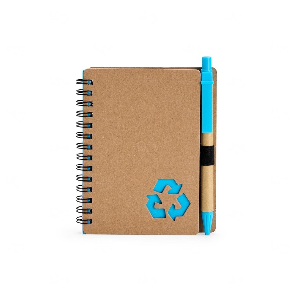 Caderno Ecológico com Caneta Personalizado - 13x10,5 cm 