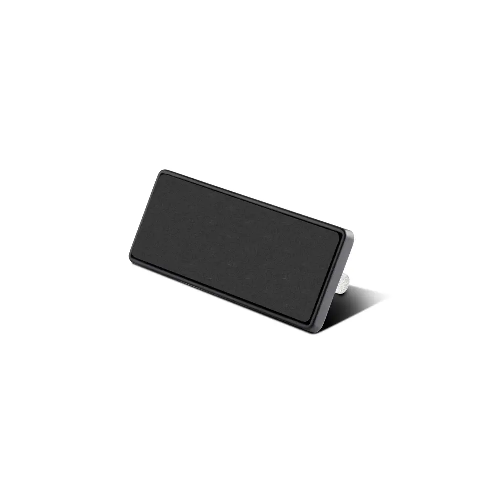 Placa de Metal Imantada Preta Personalizada 5x2cm 
