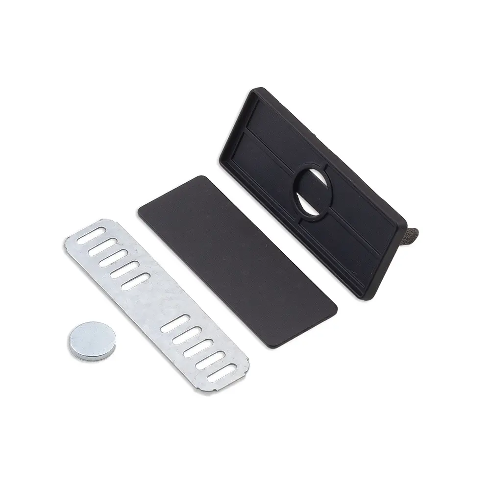 Placa de Metal Imantada Preta Personalizada 5x2cm 