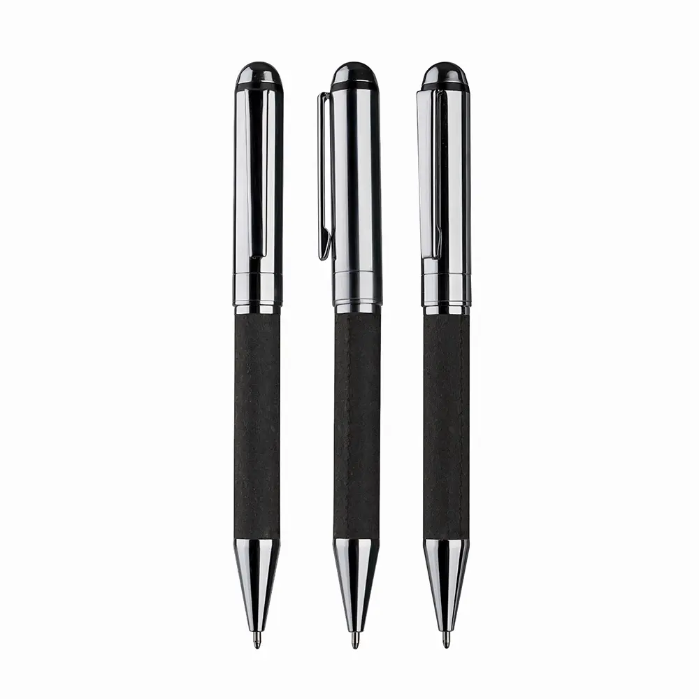 Kit Escritório A5 Capa em Couro Reciclado e Caneta Metalica Personalizado 